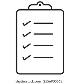 Checklist icon set. Clipboard checklist or document. Checkmark, document, checkbox on paper and more. Clipboard concept.