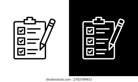 Checklist With Icon Set Design