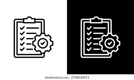 Lista de verificação com design de conjunto de ícones