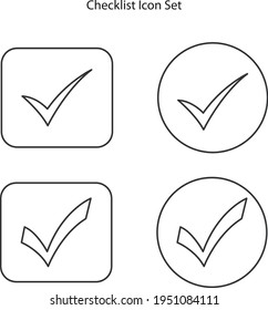 checklist icon set isolated on white background. checklist icon trendy and modern checklist symbol for logo, web, app, UI. checklist icon set simple sign. 
