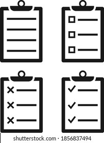 Checklist icon set material vector