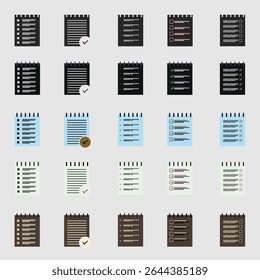 Checklist Icon Set – Minimal Task and To-Do Line and Glyph Vector icon