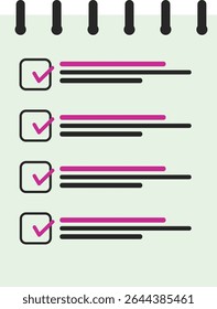Checklist Icon Set – Minimal Task and To-Do Line and Glyph Vector icon