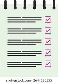 Checklist Icon Set – Minimal Task and To-Do Line and Glyph Vector icon