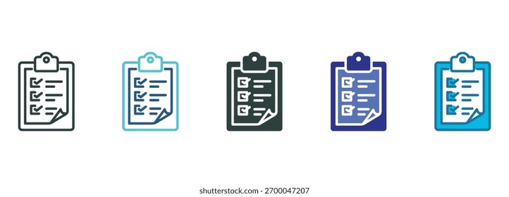 Checklist Icon Set Multiple Style Of