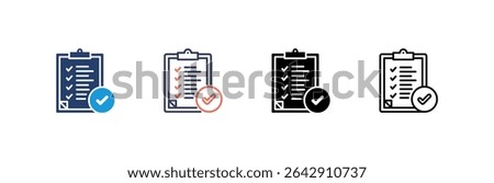 Checklist Icon set multiple style collection