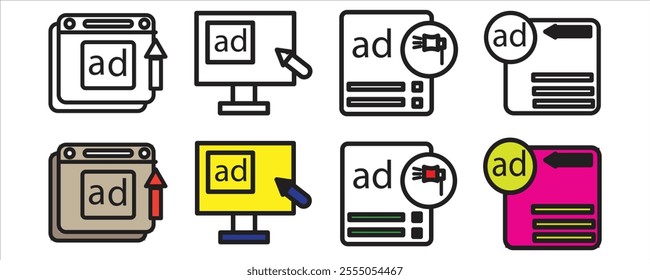 Checklist icon set. Set of notepad edit documents with pencil icons.
