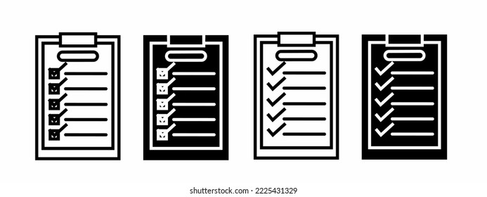 Checklist-Icon-Set. Stock-Vektorgrafik