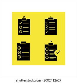 checklist icon. checklist set symbol vector elements for infographic web.