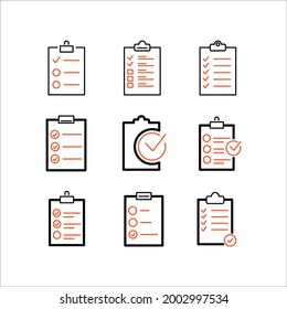 checklist icon. checklist set symbol vector elements for infographic web.