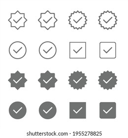 checklist icon set. Transparent background