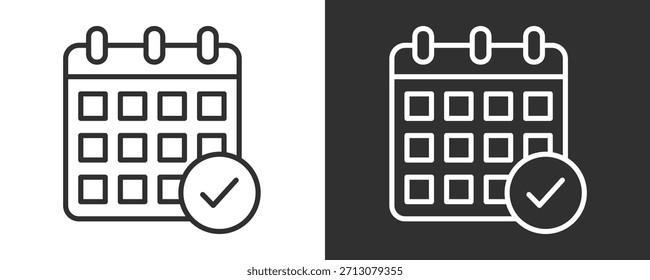 Lista De Verificación Conjunto De Iconos De Colección De Vector Aislado En Blanco Y Negro