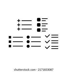 Checklist Icon Set Vector Symbol Design Illustration