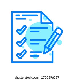 Icono de lista de comprobación en Ilustración vectorial de forma