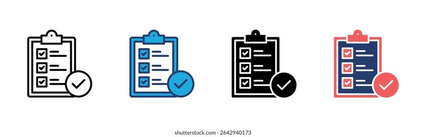 Checklist icon sheet multiple style collection