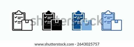 Checklist icon sheet multiple style collection isolated vector