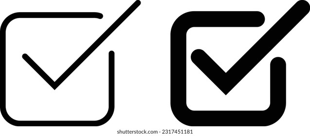 Hoja de iconos de lista de verificación, línea de estilo plana simple y de diseño sólido Isolated vector ilustración en fondo blanco. Para aplicaciones, logotipo, sitios web, símbolo , UI, UX, gráfico y diseño web. EPS 10.