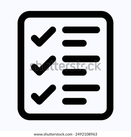 Checklist Icon, Shopping List Vector Icon, Lineal Isolated Vector Icon.
