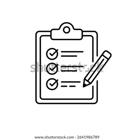 Checklist Icon Showing Personal Journal, Work Notes, Writing Pad, Memo Book, Sketch Ideas, and Daily Log Storage