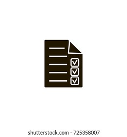 checklist icon. sign design