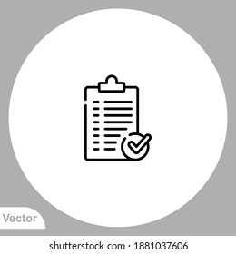 Checklist icon sign vector,Symbol, logo illustration for web and mobile