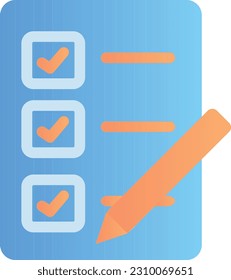 Icono de lista de comprobación significa organización, administración de tareas y finalización, lo que permite un seguimiento eficiente del progreso