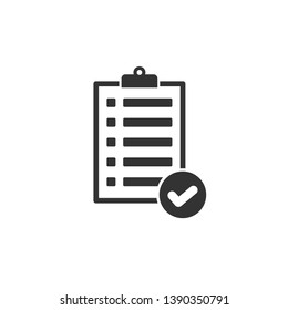 Checklist icon in simple design. Vector illustration