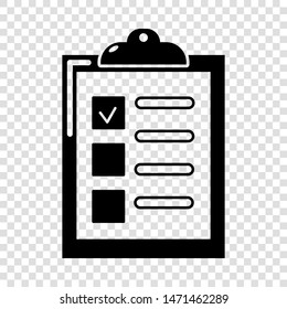 Checklist icon. Simple illustration of checklist vector icon for web
