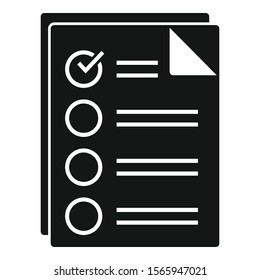 Checklist icon. Simple illustration of checklist vector icon for web design isolated on white background