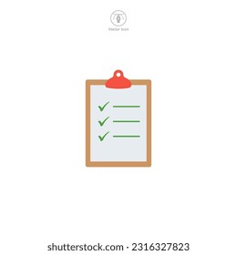 Checklist icon. A simple and organized vector illustration of a checklist, symbolizing tasks, to-do lists, and completion.