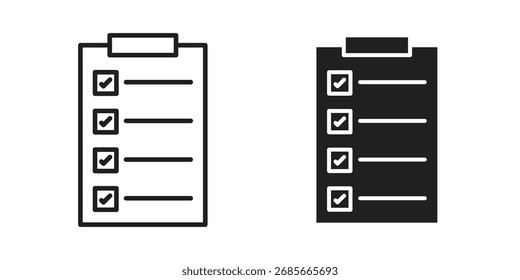 Checklist icon simple vector symbol