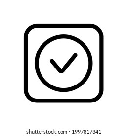 Icono de lista de verificación con estilo cuadrado