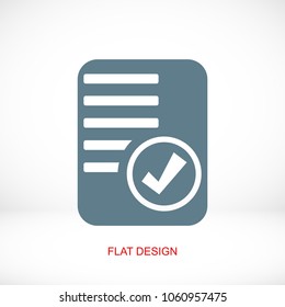 checklist icon, stock vector illustration flat design