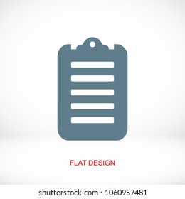 checklist icon, stock vector illustration flat design
