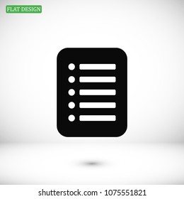 checklist icon, stock vector illustration flat design