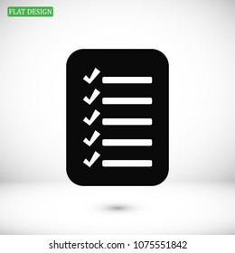 checklist icon, stock vector illustration flat design
