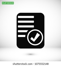 checklist icon, stock vector illustration flat design