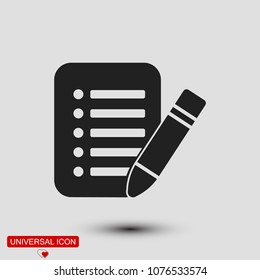 checklist icon, stock vector illustration flat design