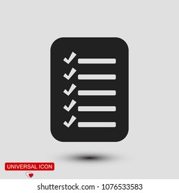 checklist icon, stock vector illustration flat design