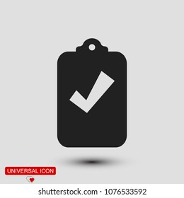 checklist icon, stock vector illustration flat design