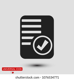 checklist icon, stock vector illustration flat design