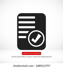 checklist icon, stock vector illustration flat design