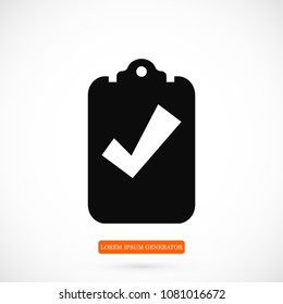 checklist icon, stock vector illustration flat design