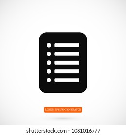 checklist icon, stock vector illustration flat design
