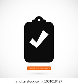 checklist icon, stock vector illustration flat design