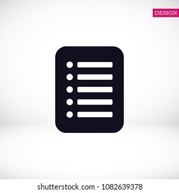 checklist icon, stock vector illustration flat design