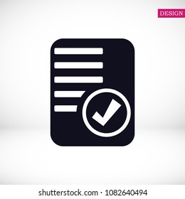 checklist icon, stock vector illustration flat design