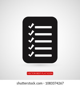 checklist icon, stock vector illustration flat design