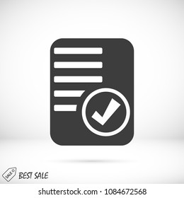 checklist icon, stock vector illustration flat design