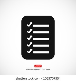 checklist icon, stock vector illustration flat design